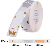 Niimbot-Étiquettes T 12x40mm 160 pièces Cats pour D11, D11-M, D110, D110-H