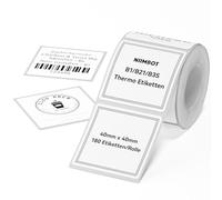 NIIMBOT Étiquettes thermiques autocollantes B1/B21/B3S pour école, maison, bureau, petites entreprises (Papier à ruban d'étiquette blanche carrée 40 x 40 mm)