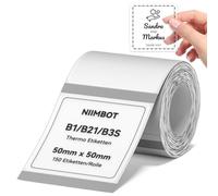 NIIMBOT Étiquettes thermiques autocollantes B1/B21/B3S pour l'école, la maison, le bureau, les petites entreprises (carré transparent, 50 x 50 mm)