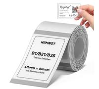 NIIMBOT Étiquettes thermiques autocollantes B1/B21/B3S pour l'école, la maison, le bureau, les petites entreprises (rectangle transparent, 40 x 60 mm)