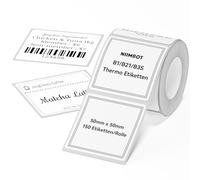 NIIMBOT Étiquettes thermiques autocollantes, B1/B21/B3S, ruban de papier pour école, maison, bureau, petites entreprises (blanc carré, 50 x 50 mm)