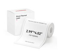 NIIMBOT Grand rouleau d'étiquettes autocollantes - 76 x 102 mm - 300 étiquettes/rouleau - Compatible avec imprimante de bureau NIIMBOT K3 - Ruban thermique pour adresse postale, code-barres, bureau