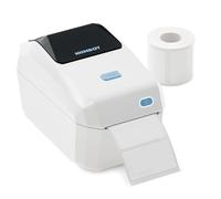 NIIMBOT Imprimante d’Étiquettes K3, Impression Rapide, Largeur d’Impression Maximale 80 mm, Compatible PC, 7 Android et 3 iOS, pour Petite Entreprise et Bureau, avec 1 Rouleau 50x30mm, Blanc