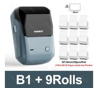 NIIMBOT-Imprimante Thermique Portable B1,avec Bandes Adhésives de 2 Pouces,Mini Autocollant Bluetooth,Rouleau Étanche - Type B1 Add 9Rolls Mix A