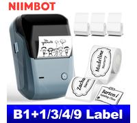 NIIMBOT-Imprimante Thermique Portable B1, avec Bandes Adhésives de 2 Pouces, Mini Autocollant Bluetooth, Rouleau Étanche