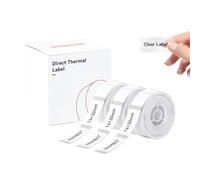 NIIMBOT Jadens D110 Lot de 3 rouleaux de ruban d'étiqueteuse thermique pour étiqueteuse D11/D110/D101, 14 x 30 mm, pour maison et bureau, transparent