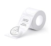 NIIMBOT Lot de 150 étiquettes rondes autocollantes - 50 x 50 mm, noir sur blanc, pour épices, enveloppes, bouteilles, pots, bougies, logo