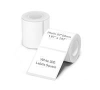 NIIMBOT Lot de 2 paquets de papier thermique pour étiqueteuse B1 B21 B31 K3 Blanc 50 x 50 mm