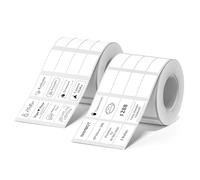 NIIMBOT Lot de 2 rouleaux de ruban d'étiquettes autocollant pour imprimante d'étiquettes B21/B1/B3S, 10 x 20 mm x 4 mm, thermiques, pour bureau, école, blanc
