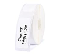 NiiMbot Lot de 210 feuilles de papier d'étiquettes thermiques imperméable et résistant à l'huile pour imprimante d'étiquettes thermiques portables D11 (blanc, 12 x 30 mm)