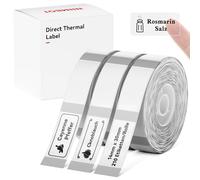 NIIMBOT Lot de 3 rouleaux d'étiquettes autocollantes thermiques - 14 x 30 mm - Papier thermique compatible avec l'imprimante d'étiquettes D110 D11 D101-210 étiquettes/rouleau - Transparent…