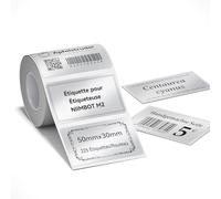 NIIMBOT M2 Étiquettes Ruban (50 * 30mm), uniquement pour l'étiqueteuse M2, résistant à l'eau et aux hautes températures, ne se décolorant pas pendant 8-10 ans