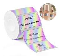 NIIMBOT M2 Étiquettes, uniquement pour Étiqueteuses M2, résistants à l'eau et aux hautes températures, inaltérables pendant 8 à 10 ans