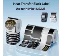 Niimbot M2/M3 noir papier d'impression matériel certificat de qualification équipement électrique plaque signalétique étiquette autocollant auto-adhésif Black4040mm