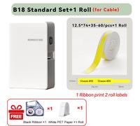 Niimbot N1/B18 imprimante d'étiquettes à transfert thermique auto-adhésif cordon étanche étiquettes étiquette sans fil étiqueteuse câble avec ruban - Type N1 Yellow Cable
