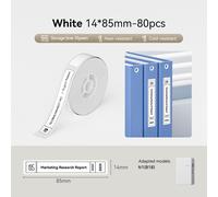 Niimbot N1/B18 imprimante d'étiquettes à transfert thermique d'étiquettes avec ruban noir étiquette en papier autocollant pour bureau à domicile bijoux jardin - Type 14x85mm-White