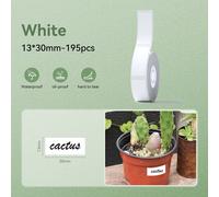 Niimbot N1/B18 imprimante d'étiquettes à transfert thermique d'étiquettes avec ruban noir étiquette en papier autocollant pour bureau à domicile bijoux jardin - Type White 13x30mm