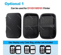Niimbot noir Durable B1 B21 B21PRO D110 D11 D101 imprimante d'étiquettes sac de Protection étui étiquette autocollante porter sac de rangement à fermeture éclair - Type For D11 D110 Black