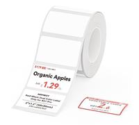 NIIMBOT Recharge d'étiquettes uniquement pour B21 Pro, impression double couleur rouge et noir, 50 x 30 mm, 230 étiquettes/rouleau, autocollant imperméable pour bocal de cuisine/boulangerie/épicerie