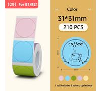 Niimbot rond Mini imprimante Portable étiquettes thermiques autocollants auto-adhésif étanche pour B1/B21/B3S étiqueteuse autocollant - Type Color 3131