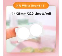 Niimbot rond Mini imprimante Portable étiquettes thermiques autocollants auto-adhésif étanche pour D11/D110/D101 étiqueteuse autocollant - Type 47-White