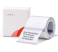 NIIMBOT Rouleau de 230 rubans adhésifs pour étiqueteuse B1/B21/B3S/K3, 40 x 30 mm (transparent)