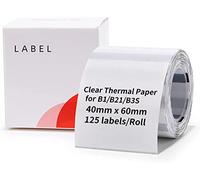 NIIMBOT Ruban adhésif pour étiqueteuse 40 × 60 mm Blanc