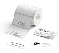 NIIMBOT Ruban de Fabricant d'Étiquettes B1/B21/B3S - Papier d'Impression Adapté, 50 x 15 mm (2 Rangées) - Ruban Thermique pour la Maison, le Bureau, l'École - Blanc