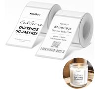 NIIMBOT x Étiquettes Compatibles avec Imprimante B1 B21 B3S, Papier 40 x 70 mm, Impression Noire sur Blanc, 110 Étiquettes par Rouleau (Blanc)