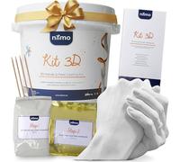 Niimo® Kit de Moulage Main 3D pour Couple - Plâtre, Alginate & Empreinte | Ce kit de moulage, sans danger pour la peau, offre un résultat précis et durable, idéal comme cadeau original pour couples.