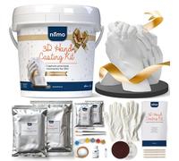 Niimo® Kit Moulage Main Couple - Kit Moulage 3D avec Présentoir, Peintures et Plus, Kits de Moulage sans Danger pour la Peau, Cadeau Femme Original et Cadeau Homme Original, Cadeau Personnalisé
