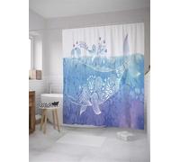 Niimoar 150x180 cm Rideau de Douche Anti Moisissure Lavable Imperméable Tissu Rideaux de Douche avec 10 Crochets pour Salle de Bain Domicile Baignoire Cabine Douches,Hôtel(Baleine Abstraite)