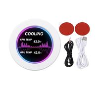 Niiyen 2,1 Pouces IPS Round Crystal Liquid Crystal Panel WaterCooler Écran IPS View Full View 360 degrés pour Les Ports de Type C et de pH Disponibles Blancs
