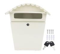 Niiyen Iron Mailbox, Vintage Rainproof Post Box, Decorative Home Office Desk Decoration with Lock, for Outdoor Or Indoor