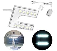 Niiyen Lampe de machine à coudre, lampe à col de cygne flexible à LED avec base de montage magnétique pour l'artisanat, prise UE 110-265V pour machine à coudre industrielle