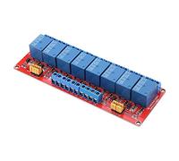 Niiyen Module Relais optocoupleur 8 canaux, Module Relais 8 Voies avec Prise en Charge de l'isolation optocoupleur déclencheur de Niveau Haut et Bas Tableau Rouge déclencheur Haut et Bas(12V)
