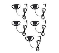 Niiyen Oreillette de Talkie-walkie, 5 pièces 3,5 mm 1-Pin Jack D-Shape Casque d'écoute, D Shape Clip-Ear PTT d'écoute Micro pour radios bidirectionnelles Talkie-walkie