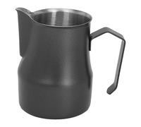 Niiyen - pichet à mousse de lait en acier inoxydable 304, pichet à café à la vapeur, tasse à café et à lait, tasse à mousseur à lait, sortie de Type olécrane (Noir 450ML)