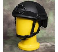 NIJ IIIA 3A Casque Pare-balles Rapide Mich Coupe Basse Coupe Haute BOA CAM FIT Cadran Epic Liner Casque Balistique Tactique MICH2000 (Color : Fast-BK, Size : L)