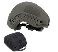 NIJ IIIA Casque Balistique Rapide Pare-balles Casque Tactique Coupe Haute PE Casque Balistique De Haute Qualité Wendy's Suspension Pad Ball (Color : G, Size : L)