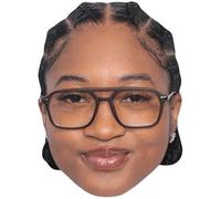 Nija Aisha-Alayja Charles (Glasses) Big Head. Masque Plus Grand Que Nature.