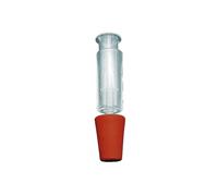 Nik. Schmitt & Sohn Entonnoir de fermentation avec bouchon en caoutchouc, transparent/rouge