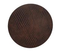 Nikalaz Set de table rond en cuir recyclé style crocodile 33 cm