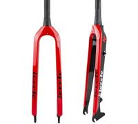 NIKANXIA Fourche Rigide VTT Carbone 1-1/2" | Tube de Direction Conique | Compatible frein à disque | Blocage rapide 9 mm, idéal pour pratique XC et trail