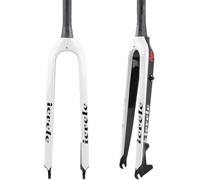 NIKANXIA Fourche Rigide VTT Carbone 1-1/2" | Tube de Direction Conique | Compatible frein à disque | Blocage rapide 9 mm, idéal pour pratique XC et trail