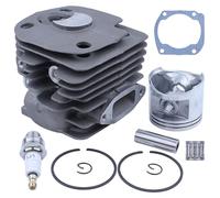 Nikasil plaqué 50 mm Cylindre Piston Roulement à Aiguilles Joint Kit pour Husqvarna 365 371 372 XP 362 Tronçonneuse Pièces de Rechange avec Bougie d'allumage
