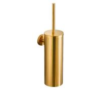 NIKCORP - Brosse à WC Suspendue, Brosse à WC Murale sans Percer - pour Hôtels, Appartements, Villas et Espaces Publics - Accessoires Salle de Bain - Acier brossé doré