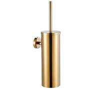 NIKCORP - Brosse à WC Suspendue, Brosse à WC Murale sans Percer - pour Hôtels, Appartements, Villas et Espaces Publics - Accessoires Salle de Bain - Chrome doré