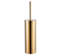 NIKCORP - Brosse WC avec Support - pour Hôtels, Appartements, Villas et Espaces Publics - en Acier Inoxydable - Accessoires Salle de Bain - Acier brossé doré
