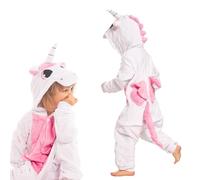 nikcorp - Pyjama pour Femmes et Enfants, Combinaison Pyjama pour Femmes, Costume Cosplay - en Matière Douce et Chaude - Tailles pour Enfants et Adultes - Licorne, Rose Clair, 105-115